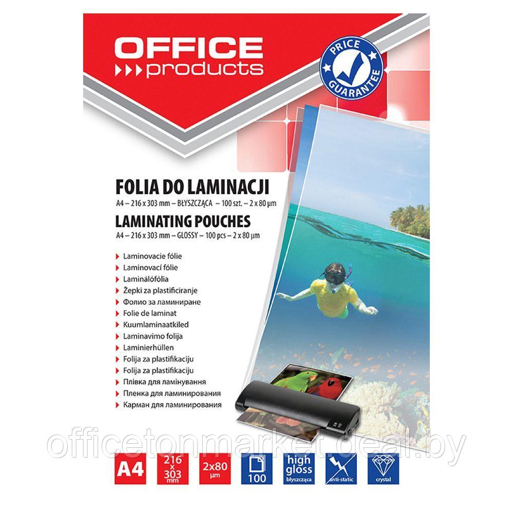 Пленка для ламинирования "Office Products", A4, 80 мкм, 100 шт. - фото 1 - id-p197392862