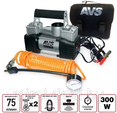 Автомобильный компрессор AVS Turbo KS 750D / 80505 - фото 3 - id-p197944816