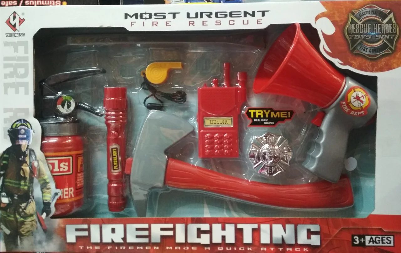 Детский набор пожарного с мегафоном