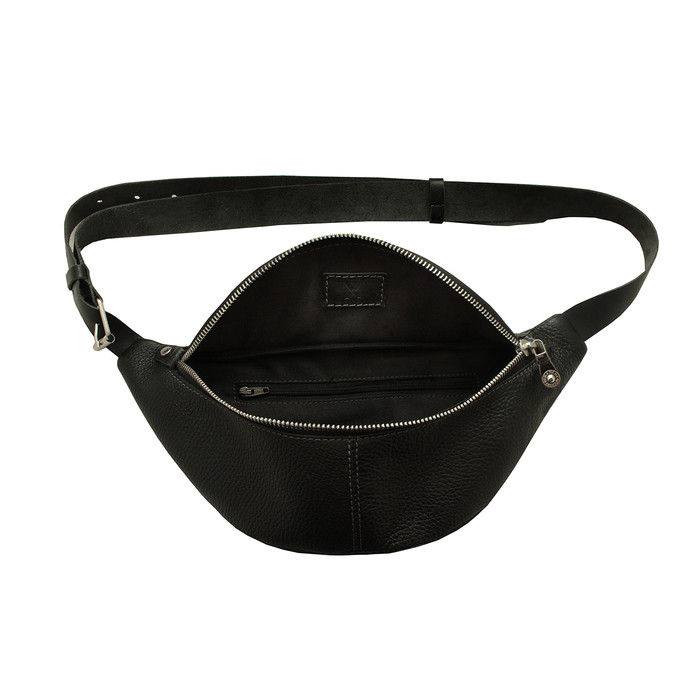 Поясная сумка, отдел на молнии, регулируемый ремень, цвет черный - фото 4 - id-p197947073