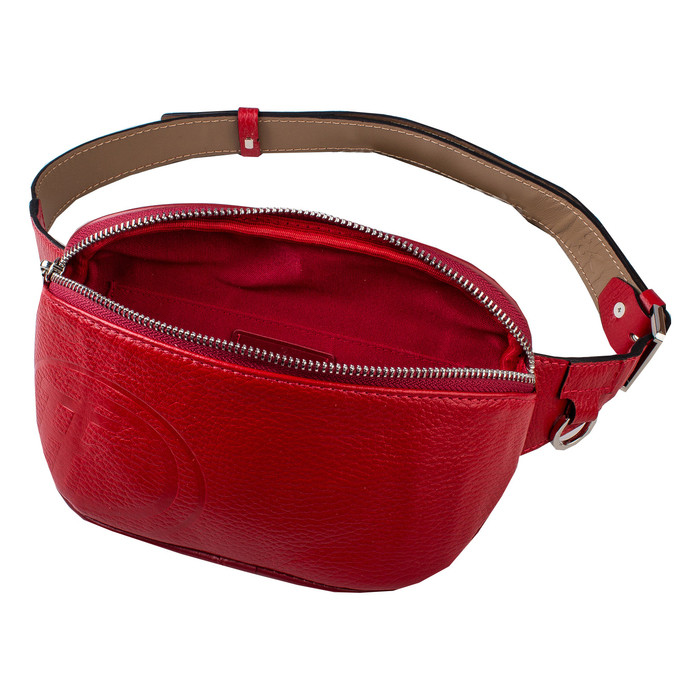 Поясная сумка, отдел на молнии, регулируемый ремень, цвет красный - фото 2 - id-p197947087