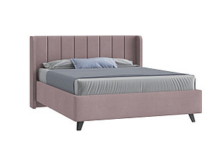 Кровать Виола 140х200 (микровелюр розовый)