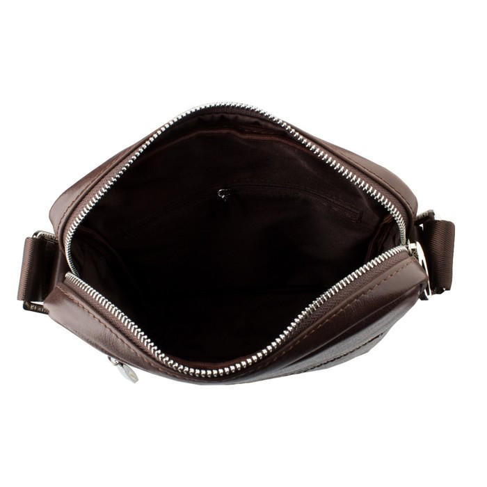 Сумка мужская, отдел на молнии, 1 наружный карман, регулируемый ремень, цвет коричневый - фото 4 - id-p197947206