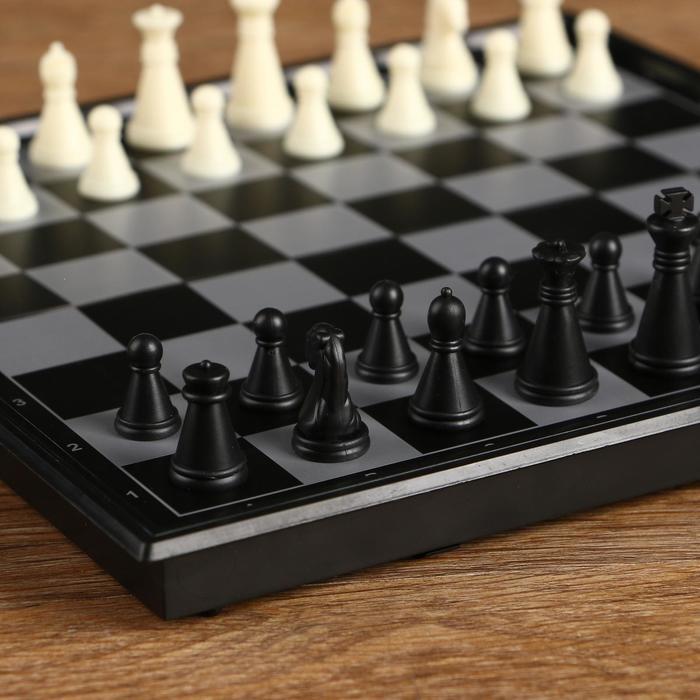 Настольная игра 3 в 1 "Классика": шахматы, шашки, нарды, магнитная доска 20 х 20 см - фото 8 - id-p197956221