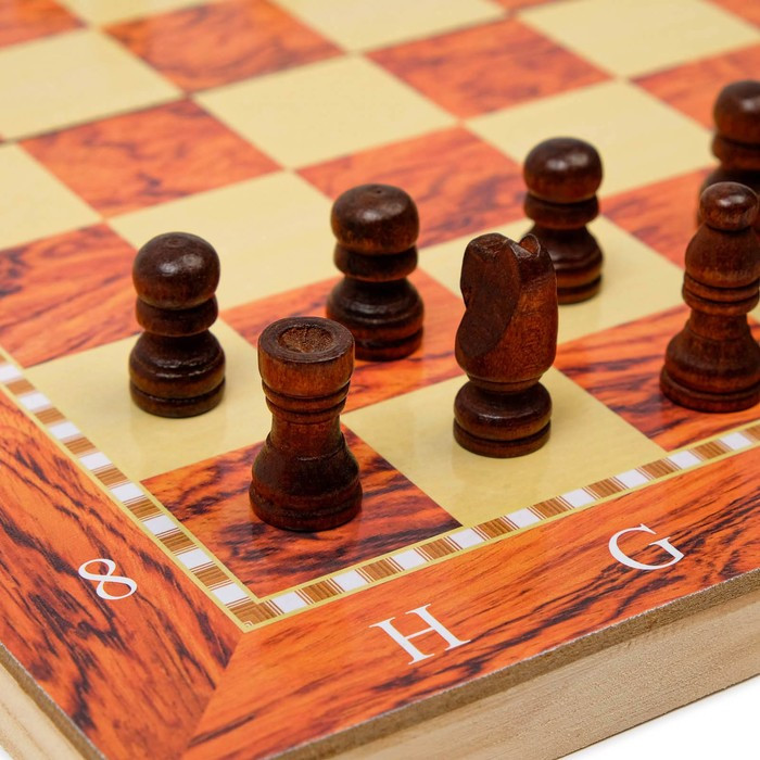 Настольная игра 3 в 1 "Падук": нарды, шахматы, шашки, 34 х 34 см - фото 2 - id-p197956222
