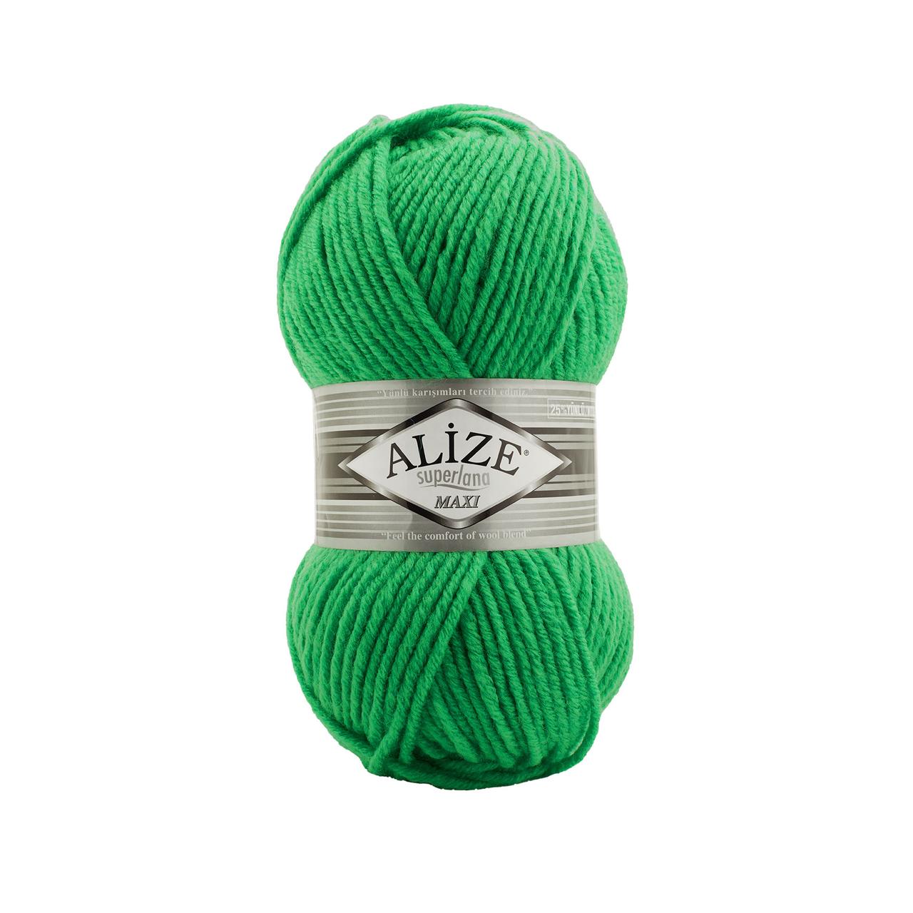 Пряжа Alize Superlana MAXI цвет 455 зеленый
