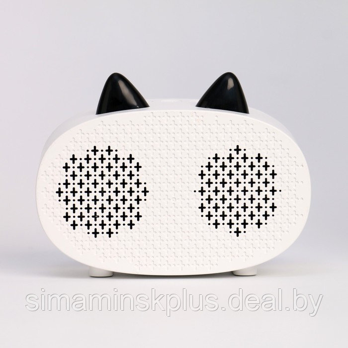 Часы электронные настольные "Кошка", белая индикация, с колонкой, 9.5 х 11.5 х 4.5 см - фото 4 - id-p198003211