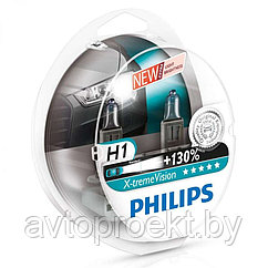 Автомобильные лампы Philips H1 X-tremeVision +130%