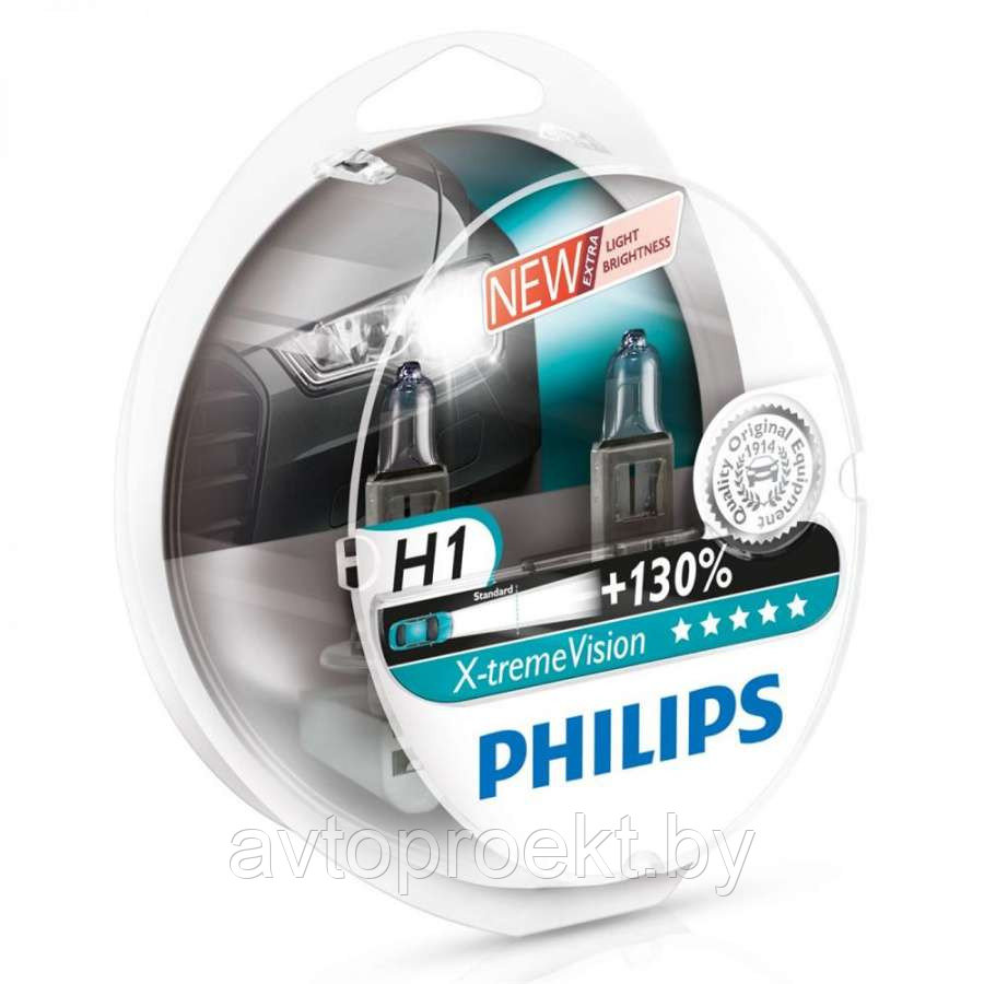 Автомобильные лампы Philips H1 X-tremeVision +130% - фото 1 - id-p25460582