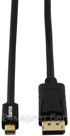 DisplayPort (m) (прямой) - miniDisplayPort (m) (прямой), GOLD , круглое, 1.8м, блистер, черный (00054563), фото 2
