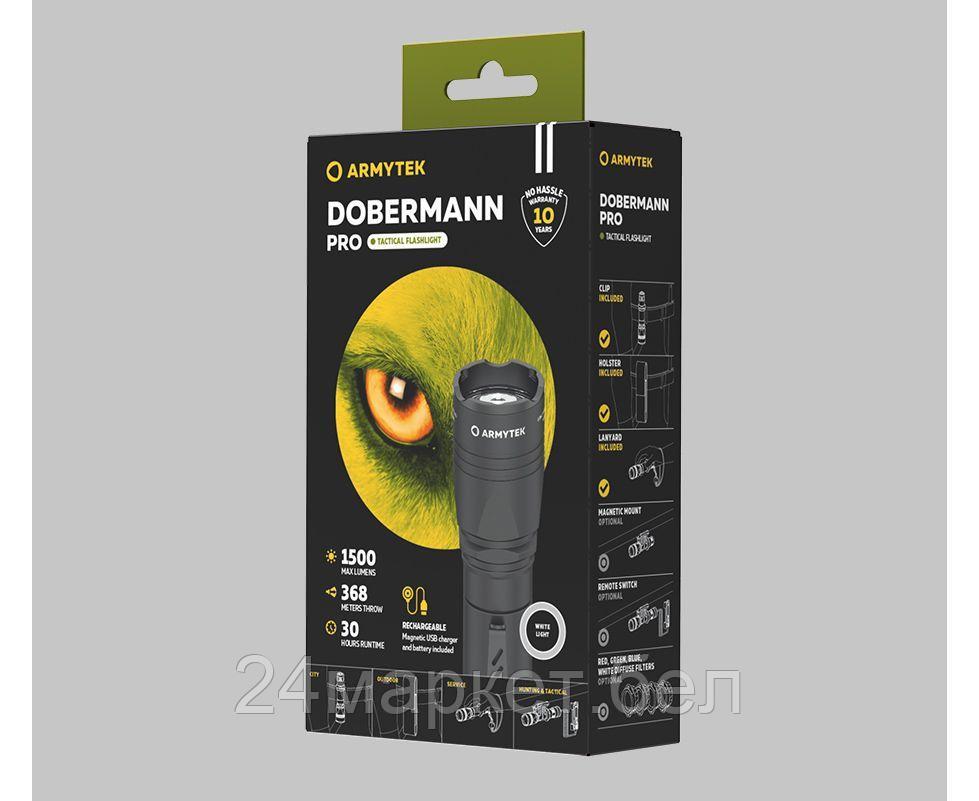 Фонарь Armytek Dobermann Pro Magnet USB (теплый свет) - фото 7 - id-p197932383