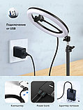Кольцевая лампа 33 см LED + штатив 220см + держатель телефона + Bluetooth селфи-пульт +ПОДАРОК, фото 5