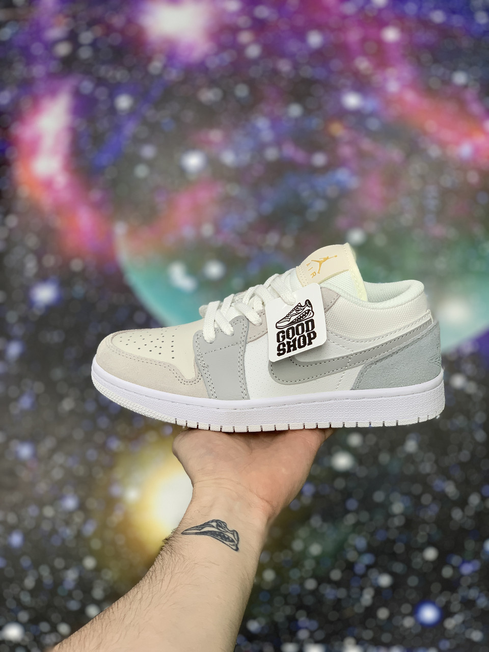 Кроссовки Air Jordan 1 Retro Paris Grey White low