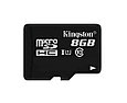 Карта памяти MicroSD 8 Gb Kingston 10 class с переходником (адаптер), фото 2