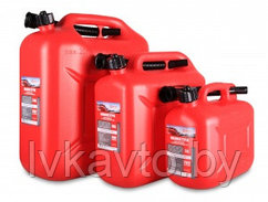 Канистра 5 л. Красная для топлива в комплекте с крышкой и лейкой 3ton PROFI
