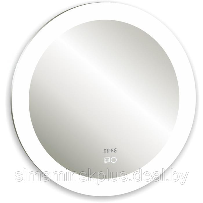 Зеркало с LED подсветкой «Миа» d770 мм, подогрев, часы, сенсорный выключатель, диммер - фото 2 - id-p198026607