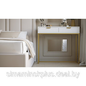 Консоль «Дрим», 900 × 375 × 805 мм, цвет ясень браш белый / золото