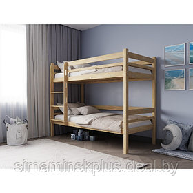 Двухъярусная кровать «Фабиа», 700 × 1900 мм, массив, без покрытия, цвет сосна