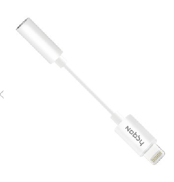 CONNECT 001-001 0.11 м, белый (9825) Аудио-адаптор s8 pin -3.5 mm jack для Apple NOBBY