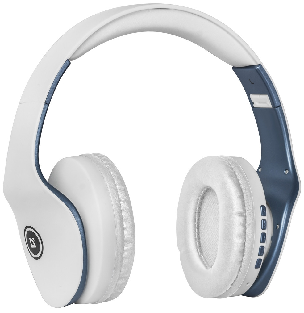 (63526) FreeMotion B525 белый+синий, Bluetooth Наушники DEFENDER