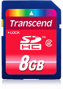 8GB Class2 Карта памяти TRANSCEND SDHC - фото 1 - id-p167700953