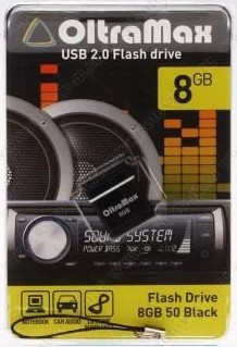 8GB Mini 50 черный USB флэш-накопитель OLTRAMAX - фото 1 - id-p167702673