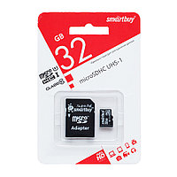 MicroSDHC 32GB Class10 UHS-I + адаптер Карта памяти SMARTBUY