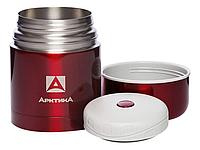 302-500-Красный Термос бытовой, вакуумный, с широким горлом 500 мл для супа и еды Арктика