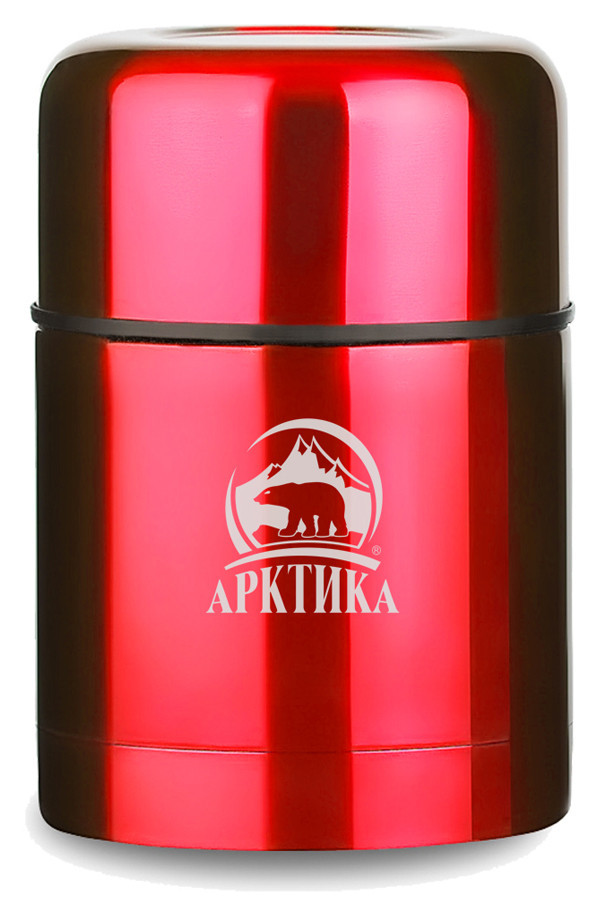 302-500-Красный Термос бытовой, вакуумный, с широким горлом 500 мл для супа и еды Арктика - фото 2 - id-p167701293