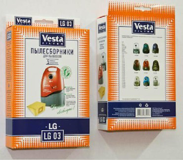 LG-03 Комплект пылесборников 5шт VESTA - фото 1 - id-p167701582