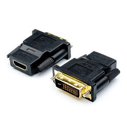 (АТ1208) переходник DVI(male) -HDMI(female) черный ATCOM