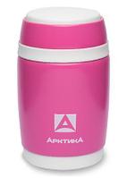 409-480-pink 480 мл Термос-бочонок бытовой вакуумный для еды Арктика