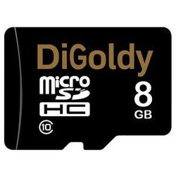 8GB microSDHC Class10 + адаптер SD Карта памяти DIGOLDY