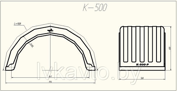 Крыло пластик К500