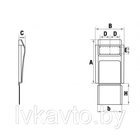 Крыло КОММА 735х47х410 (с брызговиком 265 мм)