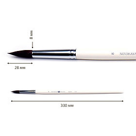 Белка круглая длинная ручка Невская Палитра №8