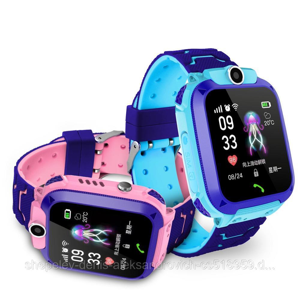 Детские Умные Часы SMART WATCH A28 с GPS ( + SIM + P67 + 400мА ) с камерой цвет : розовый, голубой