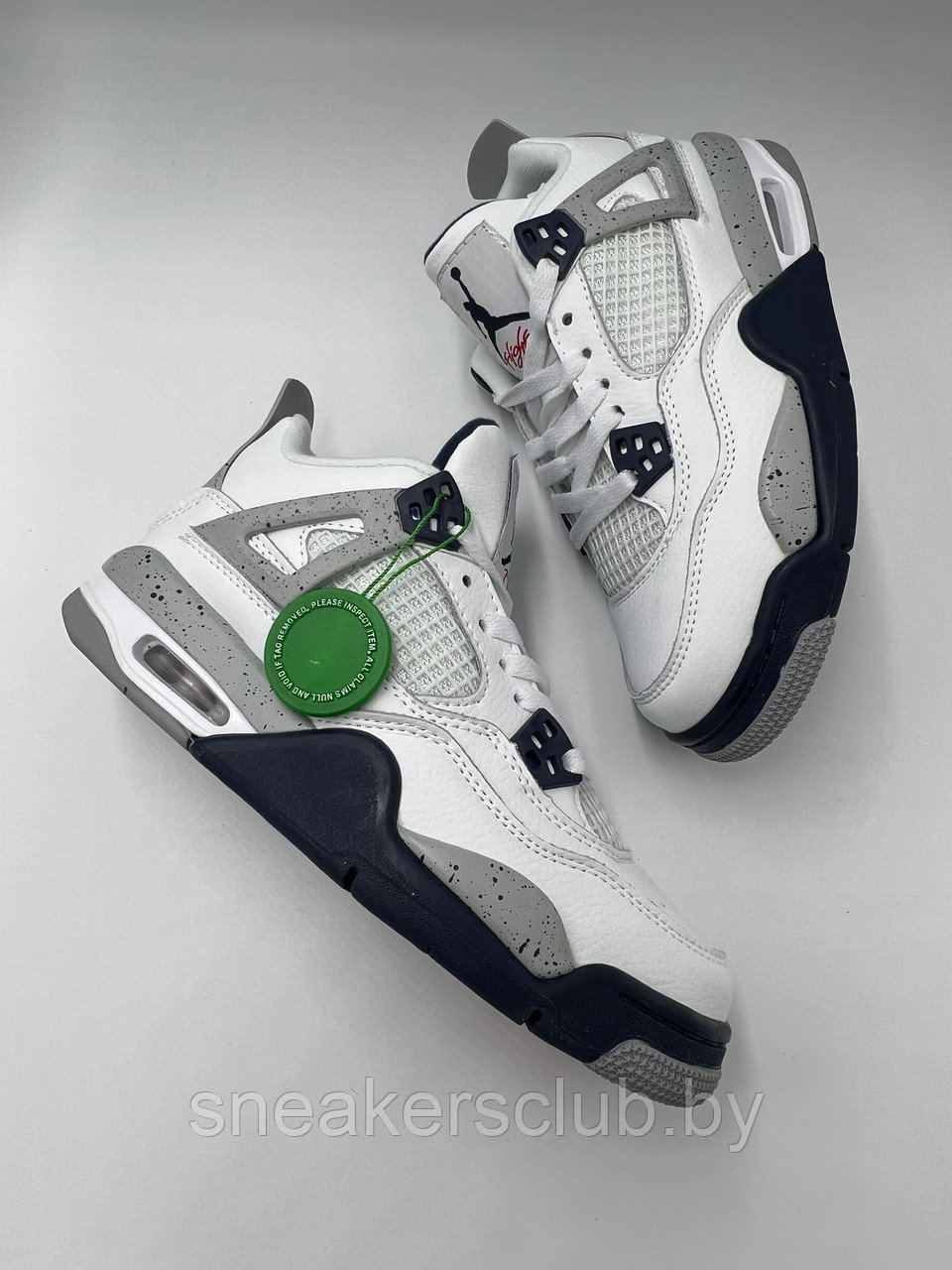 Кроссовки белые мужские Nike Jordan 4 / демисезонные / повседневные - фото 4 - id-p198043703