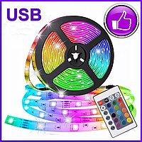 Лента Светодиодная 5м USB | Пульт | 16 цветов RGB | LED