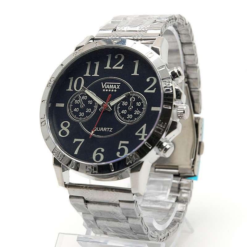 Мощные мужские часы на металлическом браслете VIAMAX 4147G - фото 2 - id-p184514192