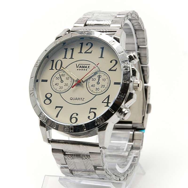 Мощные мужские часы на металлическом браслете VIAMAX 4147G - фото 5 - id-p184514192