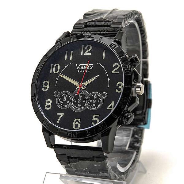 Мощные мужские часы на металлическом браслете VIAMAX 4151G - фото 1 - id-p198050722