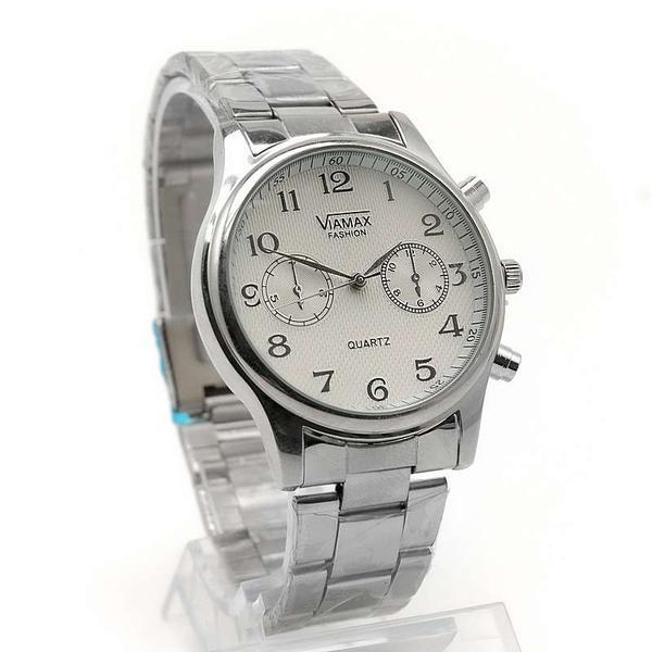 Стильные мужские часы на металлическом браслете VIAMAX 5008G - фото 2 - id-p198050726