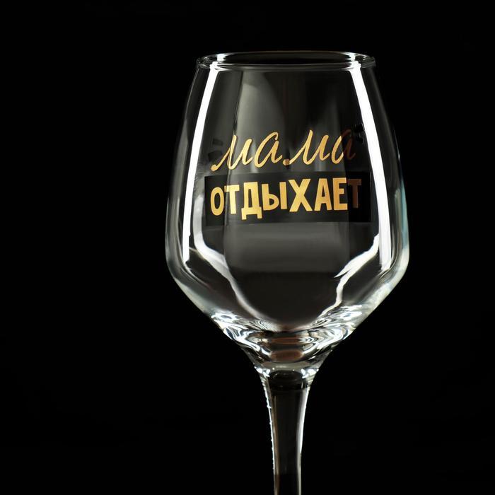 Набор бокалов для вина «Семейный», 350 мл., 2 штуки, деколь - фото 3 - id-p198063235