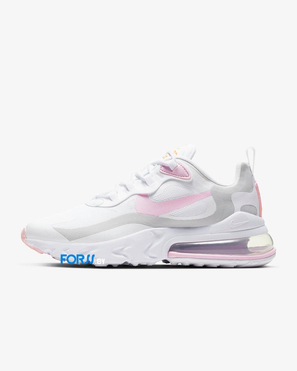 Кроссовки Nike Air Max 270 React (White-Total Orange) - фото 2 - id-p198067768