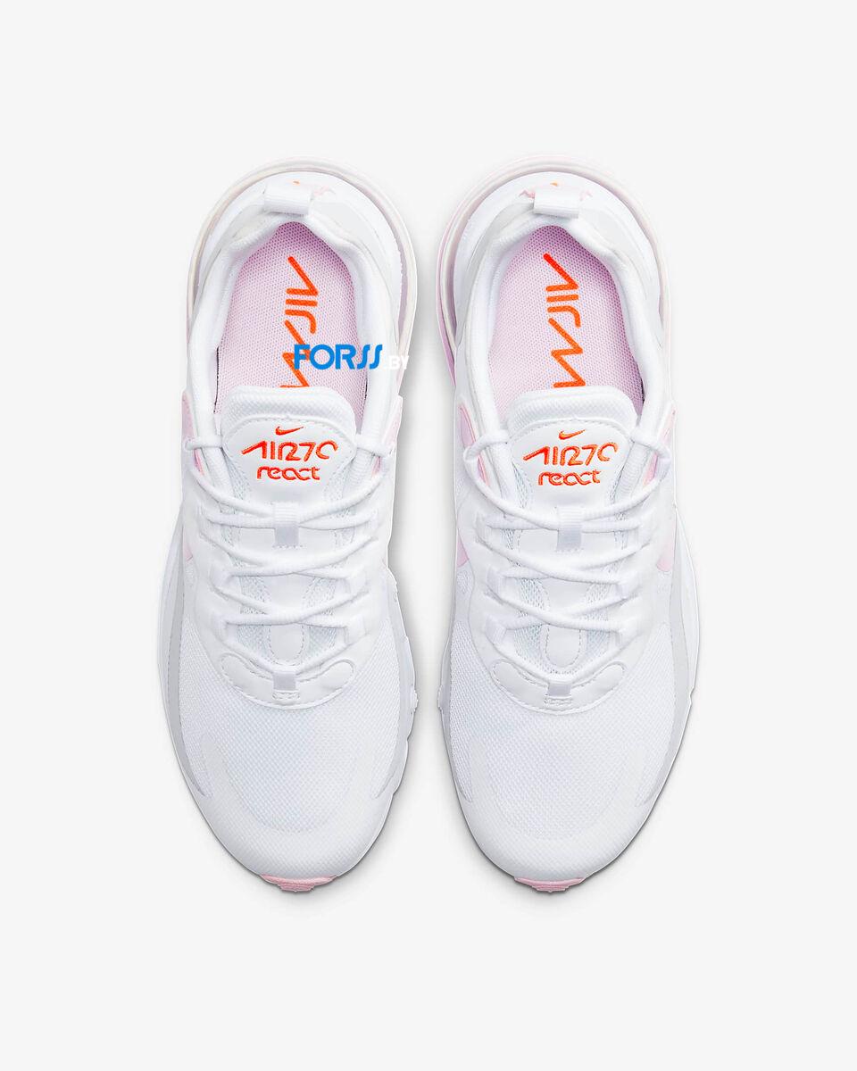 Кроссовки Nike Air Max 270 React (White-Total Orange) - фото 4 - id-p198067768