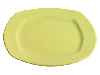 Тарелка обеденная керамическая, 275 мм, квадратная, серия Измир, оливковая, PERFECTO LINEA (Супер цена!)