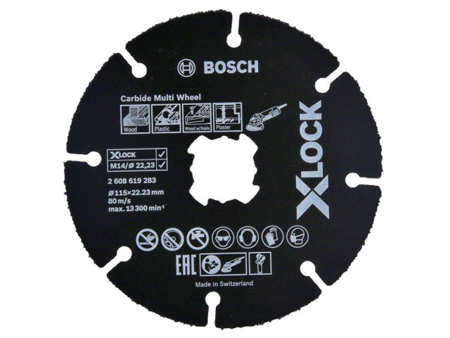 Круг отрезной 115х1.0x22.2 мм для дерева X-LOCK Carbide Multi Wheel BOSCH (подходит для всех типов УШМ) - фото 1 - id-p198070337