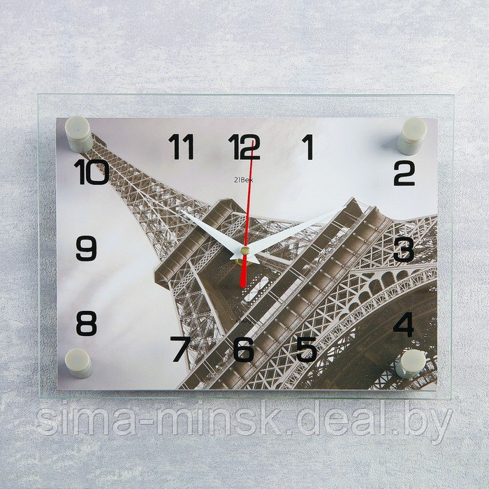 Часы-картина настенные, серия: Город, "Эйфелева башня", плавный ход, 20 х 26 см - фото 1 - id-p198071654