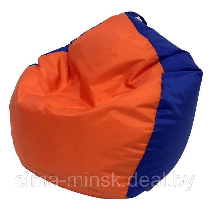 Кресло-мешок «Кроха», ширина 70 см, высота 80 см, цвет оранжево-васильковый, плащёвка - фото 1 - id-p198078127